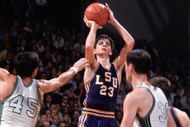 Legendary NBA point guard Pete Maravich while at LSU